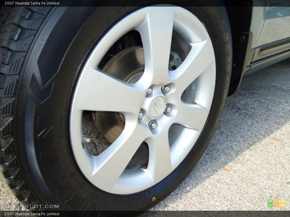 2007 Hyundai Santa Fe Limited Wheel and Tire Photo #37981500