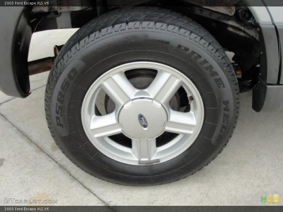2003 Ford Escape XLS V6 Wheel and Tire Photo #37989301