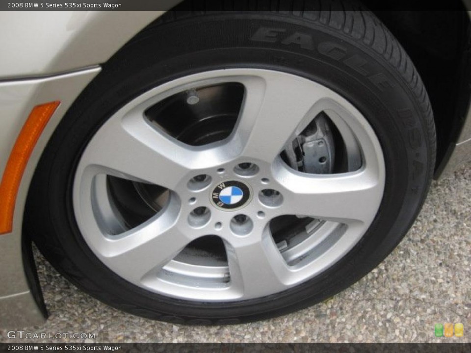 2008 BMW 5 Series 535xi Sports Wagon Wheel and Tire Photo #37996673