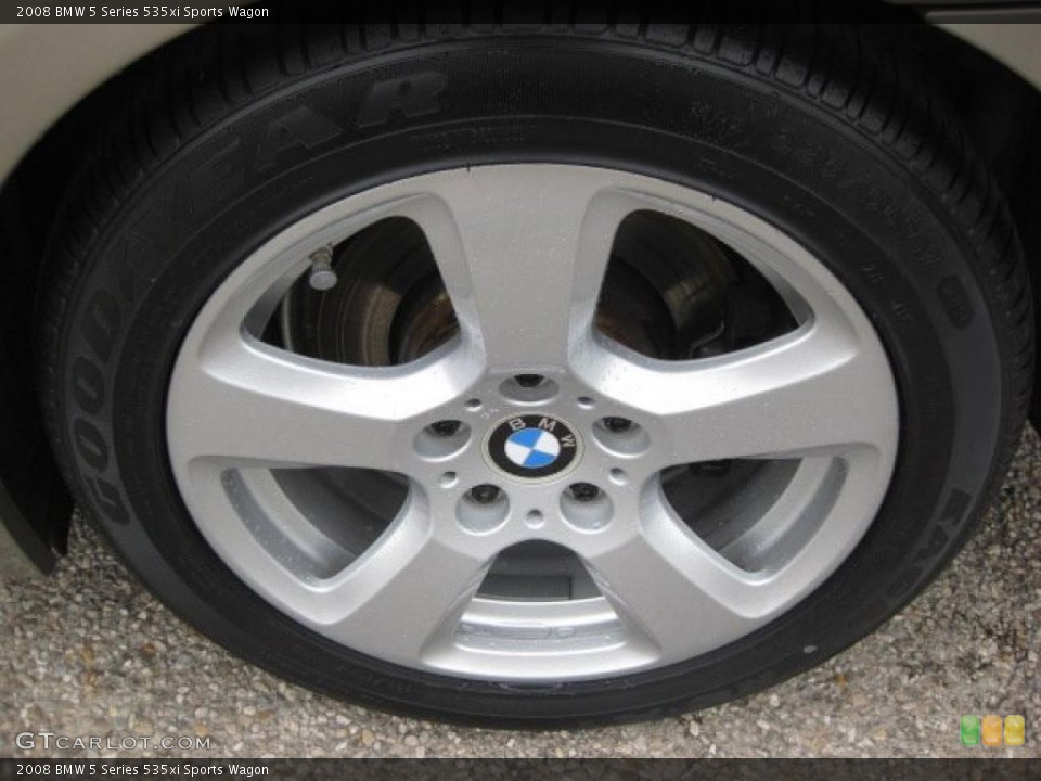 2008 BMW 5 Series 535xi Sports Wagon Wheel and Tire Photo #37996697