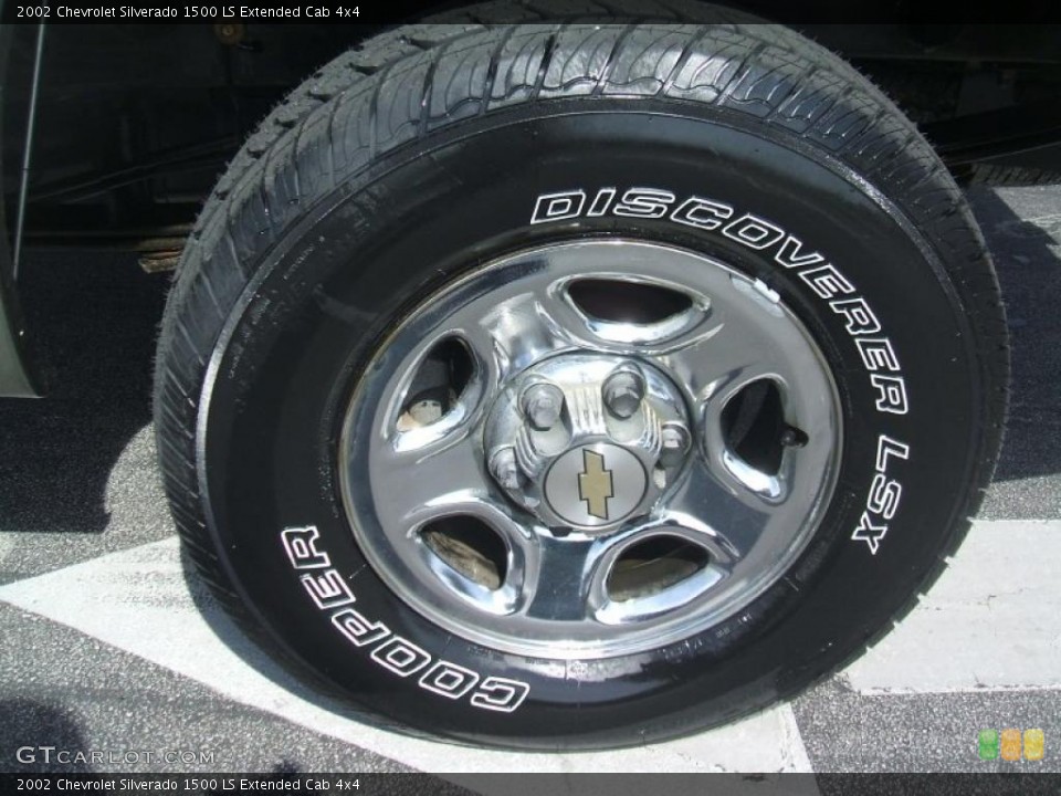 2002 Chevrolet Silverado 1500 LS Extended Cab 4x4 Wheel and Tire Photo #38000398