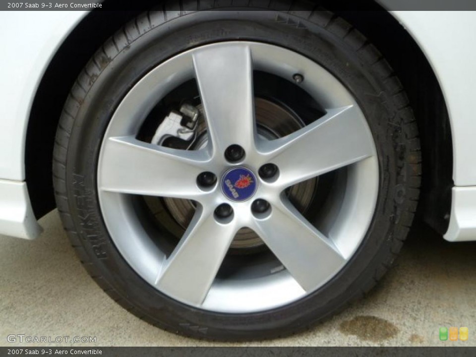 2007 Saab 9-3 Aero Convertible Wheel and Tire Photo #38003470
