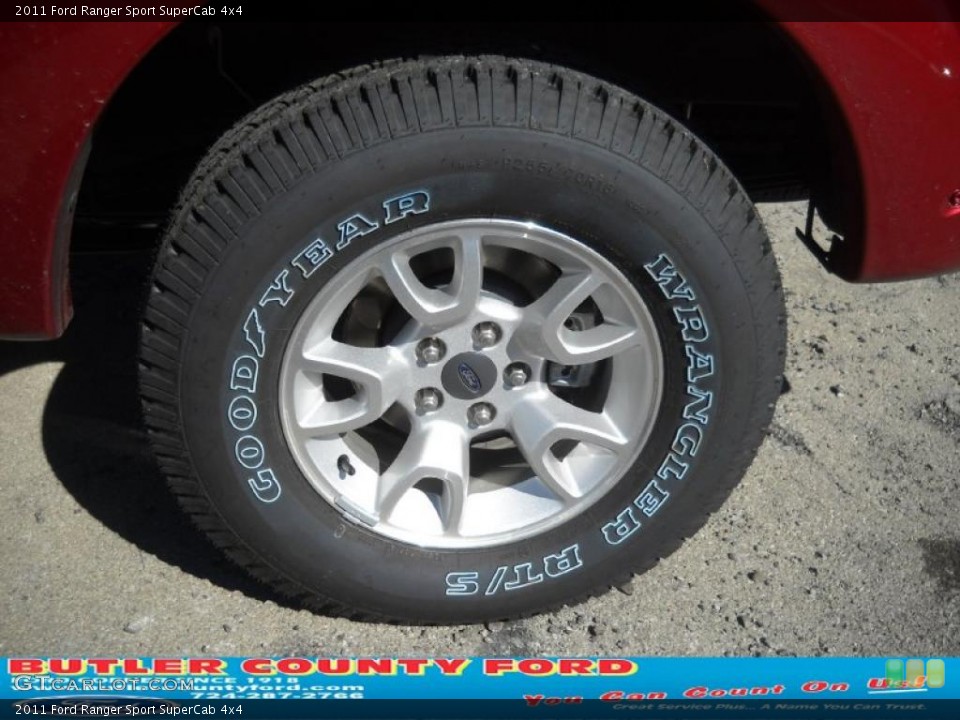2011 Ford Ranger Sport SuperCab 4x4 Wheel and Tire Photo #38040618