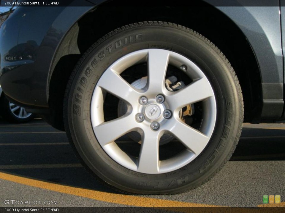 2009 Hyundai Santa Fe SE 4WD Wheel and Tire Photo #38054296