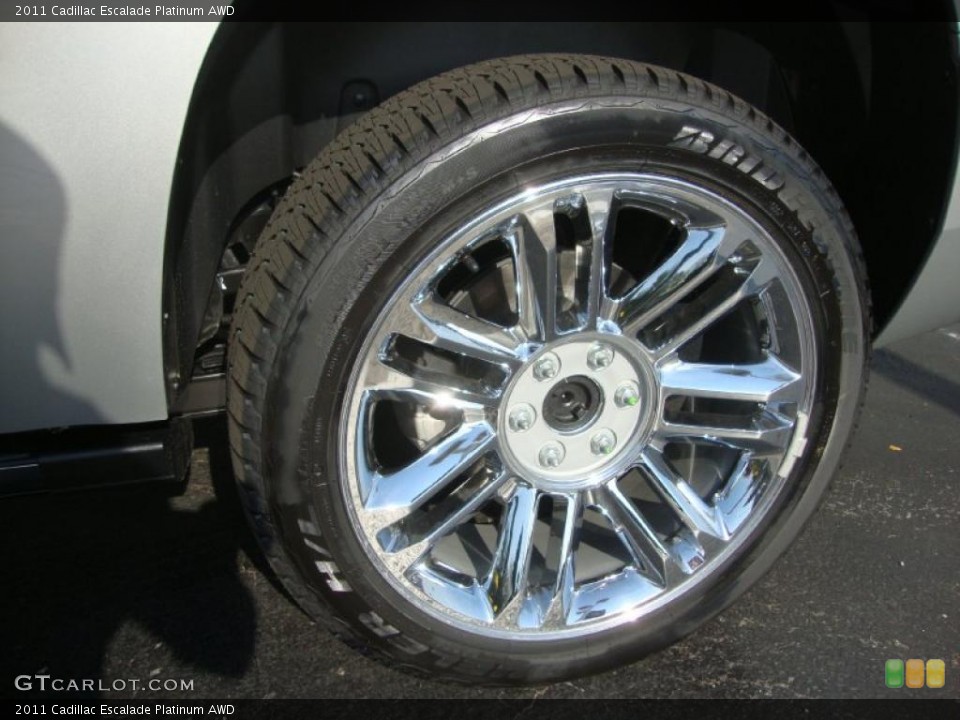 2011 Cadillac Escalade Platinum AWD Wheel and Tire Photo #38058720