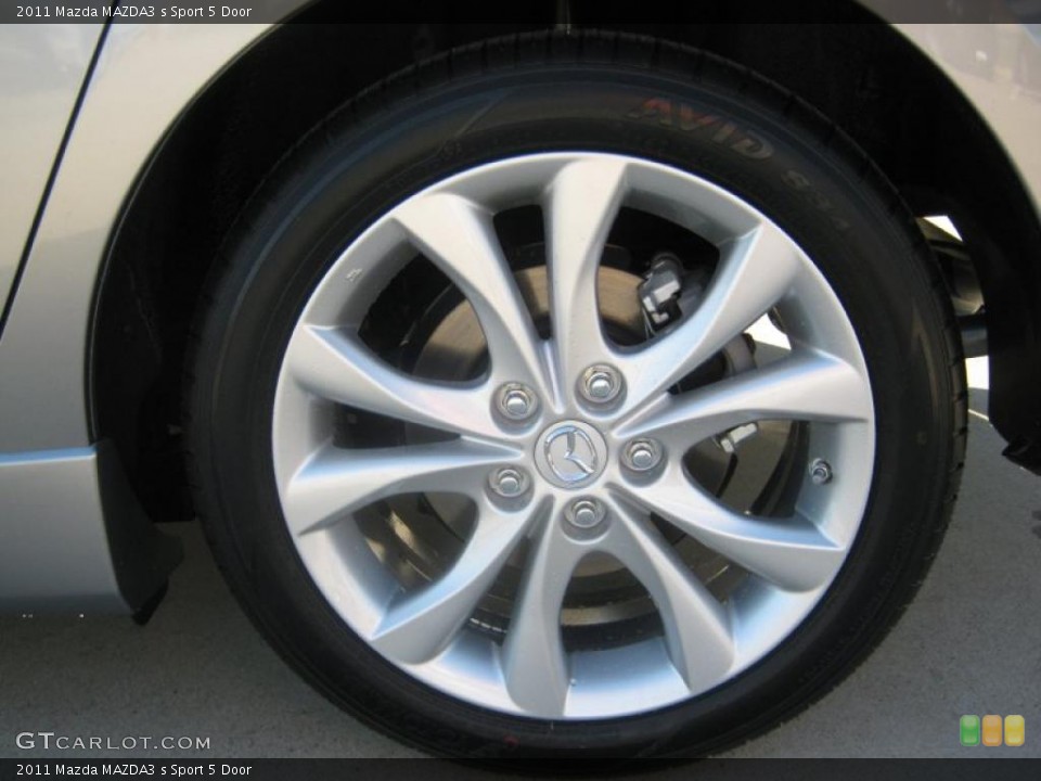 2011 Mazda MAZDA3 s Sport 5 Door Wheel and Tire Photo #38060386