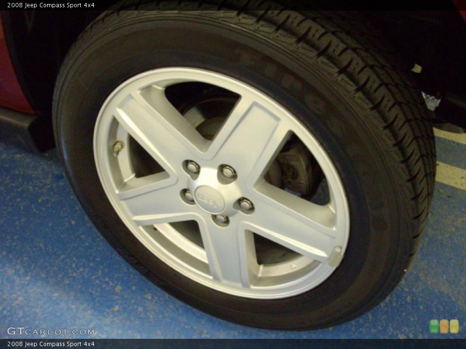 2008 Jeep Compass Sport 4x4 Wheel and Tire Photo #38069229