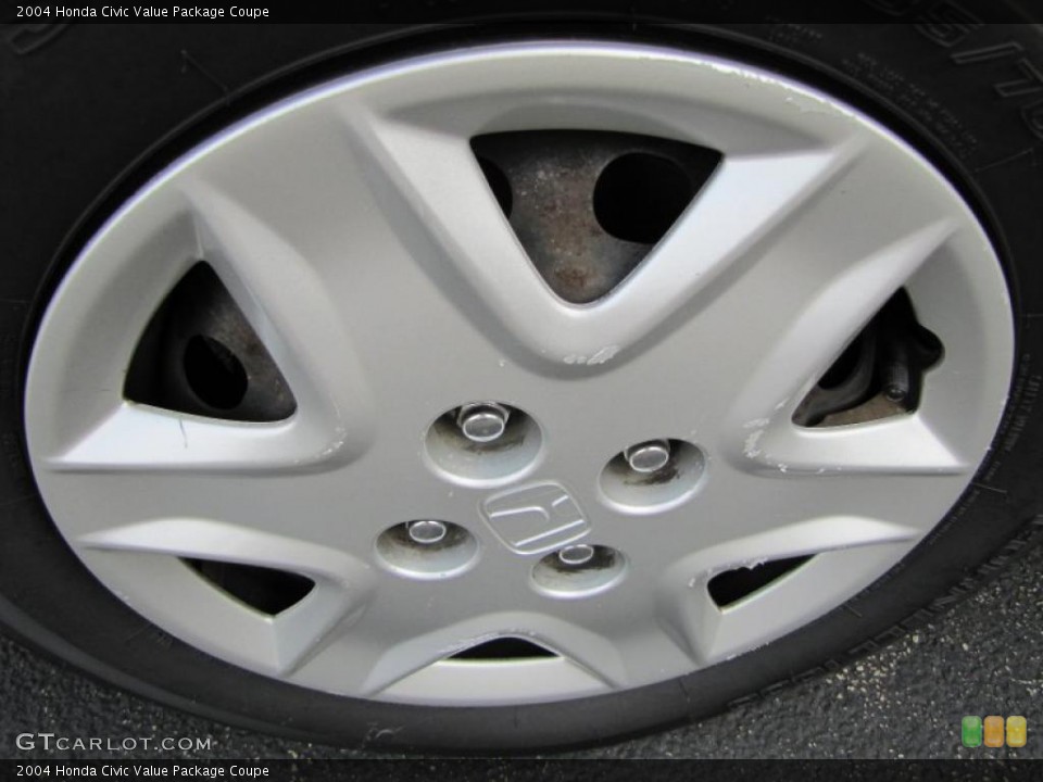2004 Honda Civic Value Package Coupe Wheel and Tire Photo #38086687