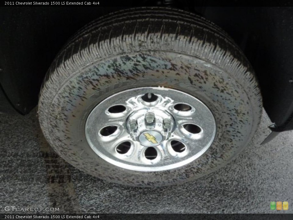 2011 Chevrolet Silverado 1500 LS Extended Cab 4x4 Wheel and Tire Photo #38103211