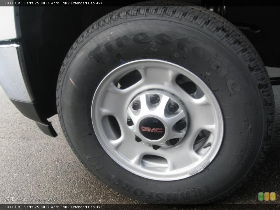 2011 GMC Sierra 2500HD Work Truck Extended Cab 4x4 Wheel and Tire Photo #38216168