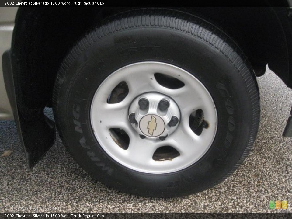 2002 Chevrolet Silverado 1500 Work Truck Regular Cab Wheel and Tire Photo #38216528