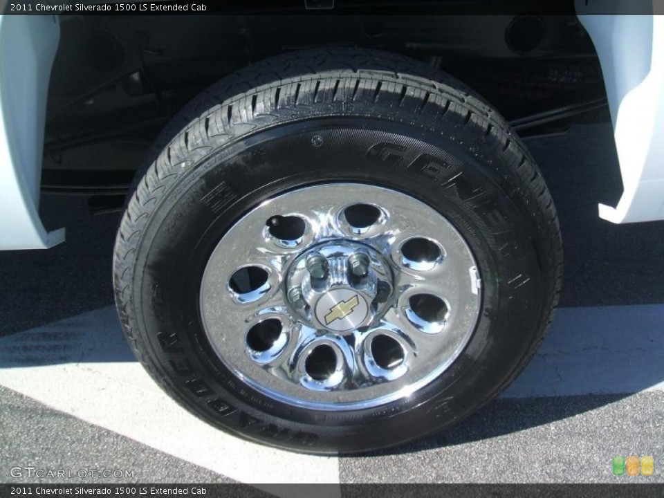 2011 Chevrolet Silverado 1500 LS Extended Cab Wheel and Tire Photo #38220565
