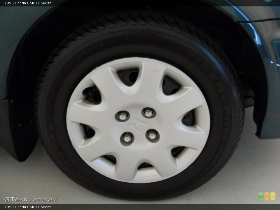 1998 Honda Civic LX Sedan Wheel and Tire Photo #38223201