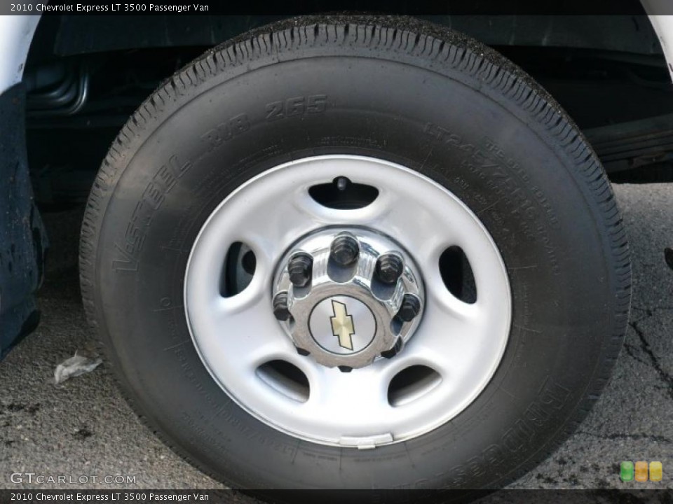 2010 Chevrolet Express LT 3500 Passenger Van Wheel and Tire Photo #38230855