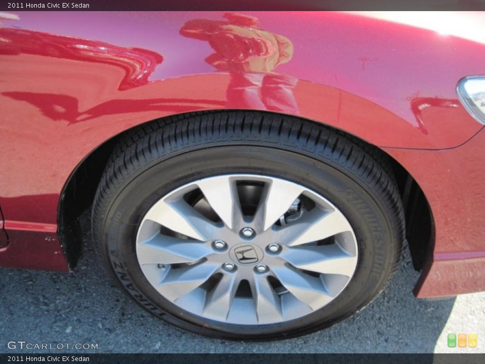 2011 Honda Civic EX Sedan Wheel and Tire Photo #38235495