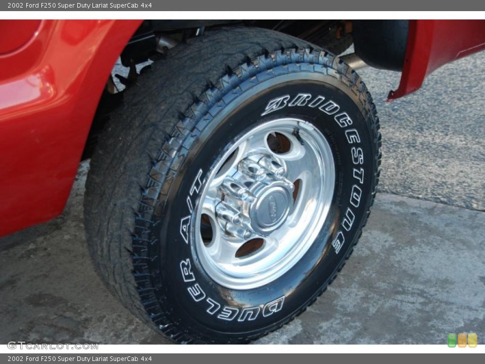 2002 Ford F250 Super Duty Lariat SuperCab 4x4 Wheel and Tire Photo #38238843