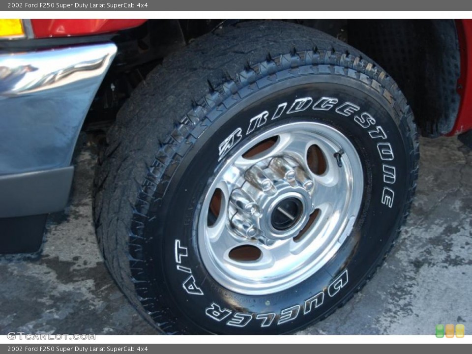 2002 Ford F250 Super Duty Lariat SuperCab 4x4 Wheel and Tire Photo #38238859