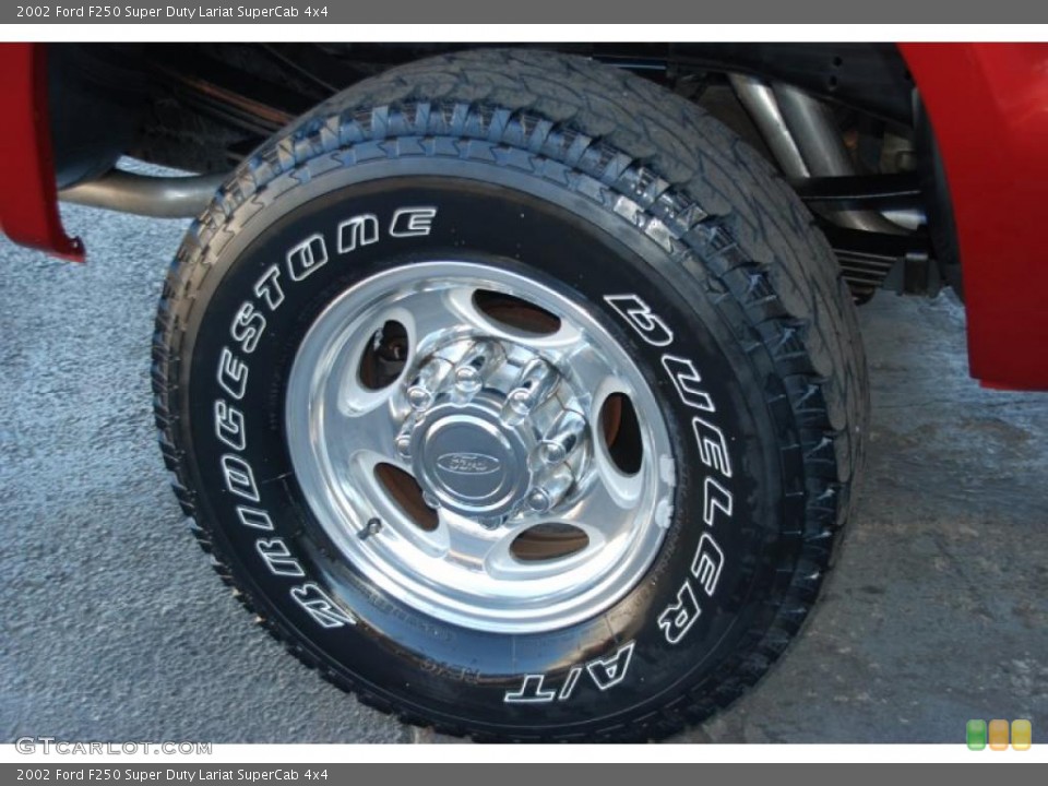 2002 Ford F250 Super Duty Lariat SuperCab 4x4 Wheel and Tire Photo #38238879