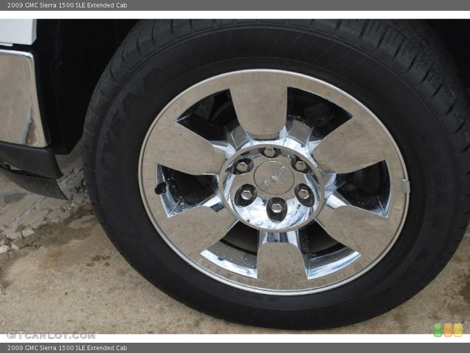 2009 GMC Sierra 1500 SLE Extended Cab Wheel and Tire Photo #38246235