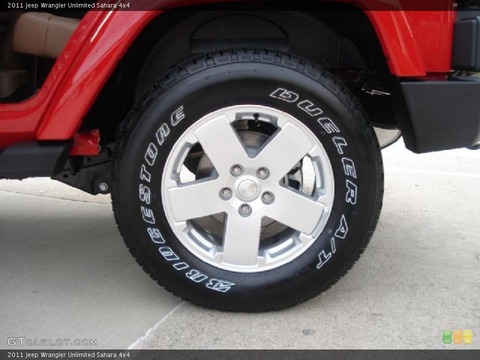 2011 Jeep Wrangler Unlimited Sahara 4x4 Wheel and Tire Photo #38257355
