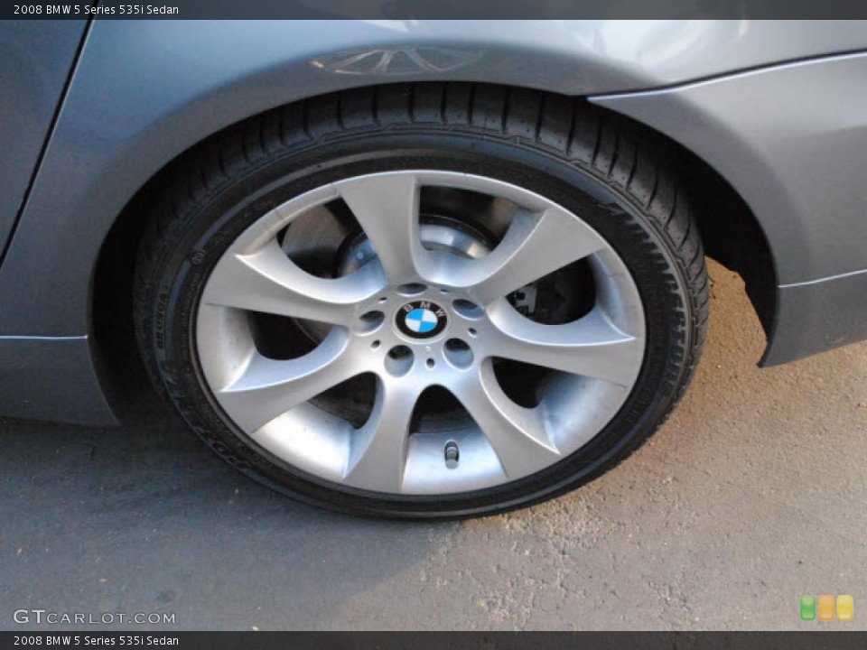 2008 BMW 5 Series 535i Sedan Wheel and Tire Photo #38264451