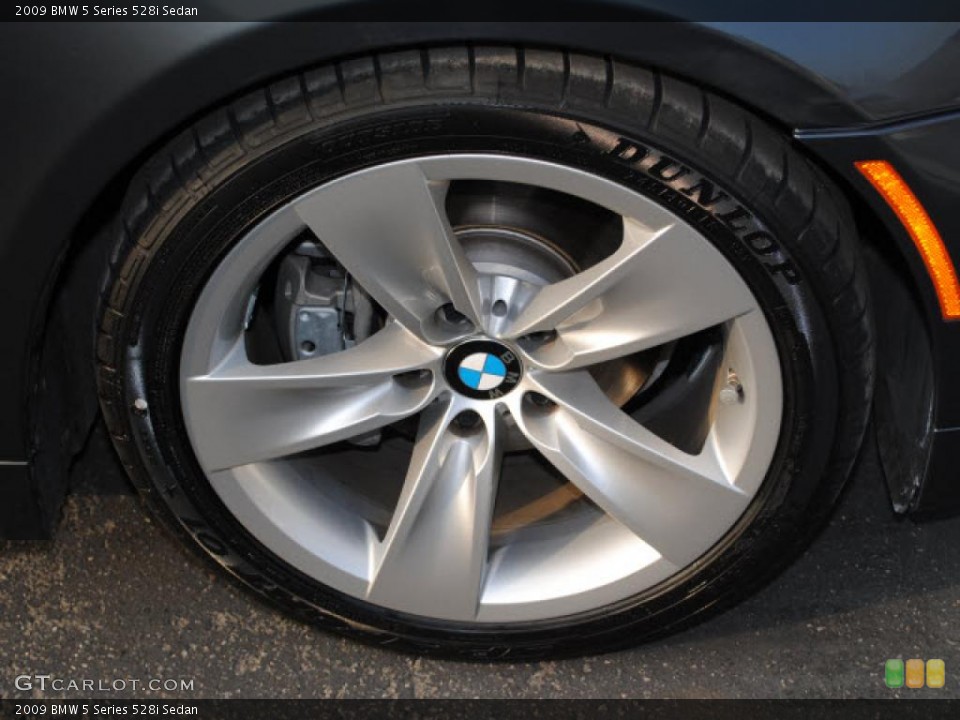 2009 BMW 5 Series 528i Sedan Wheel and Tire Photo #38267235