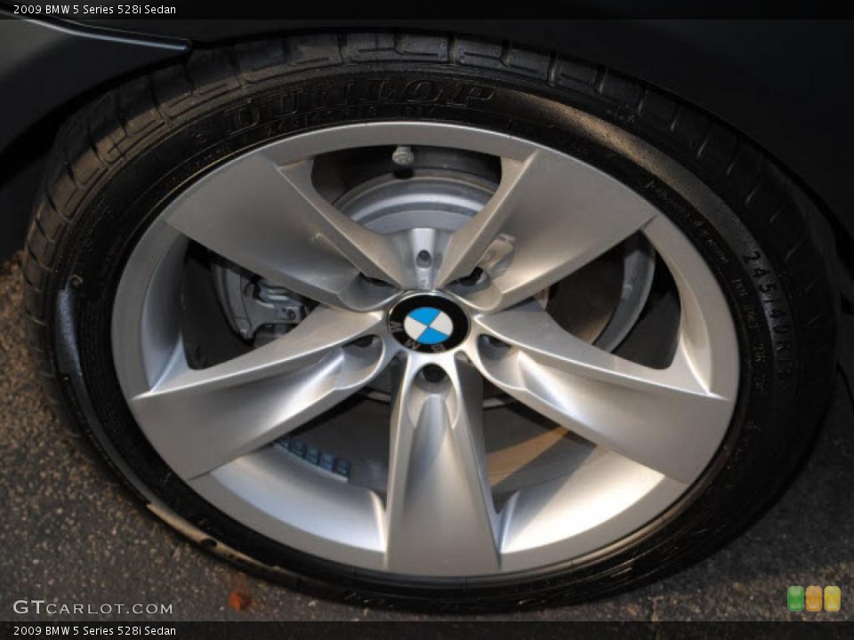 2009 BMW 5 Series 528i Sedan Wheel and Tire Photo #38267327