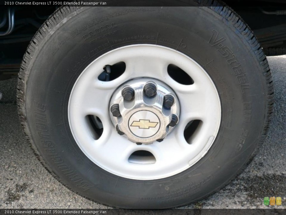 2010 Chevrolet Express LT 3500 Extended Passenger Van Wheel and Tire Photo #38270181