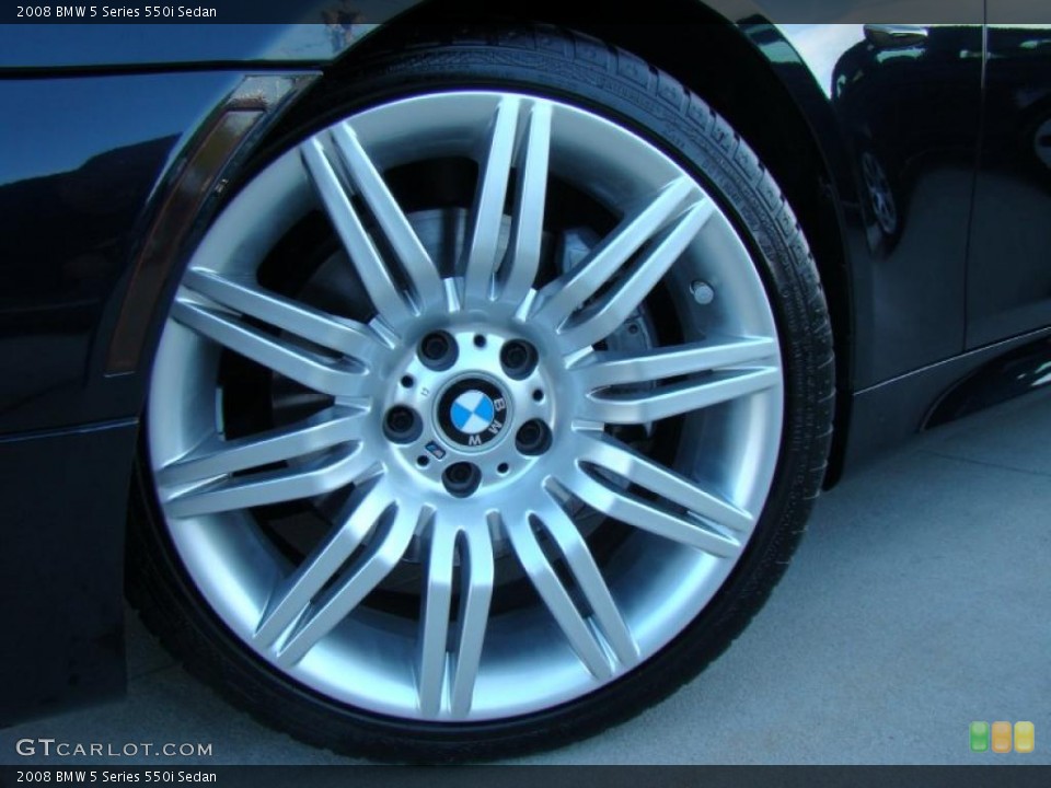 2008 BMW 5 Series 550i Sedan Wheel and Tire Photo #38277576