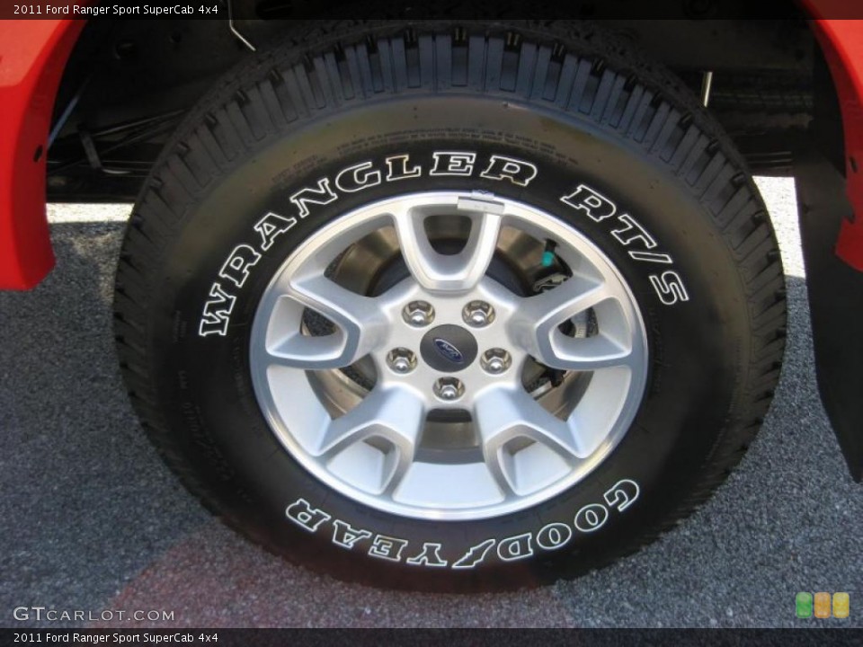 2011 Ford Ranger Sport SuperCab 4x4 Wheel and Tire Photo #38280112