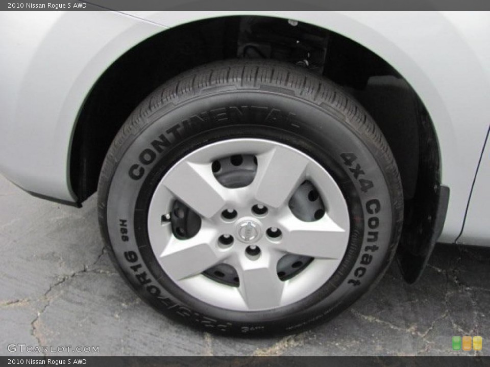 2010 Nissan Rogue S AWD Wheel and Tire Photo #38289101