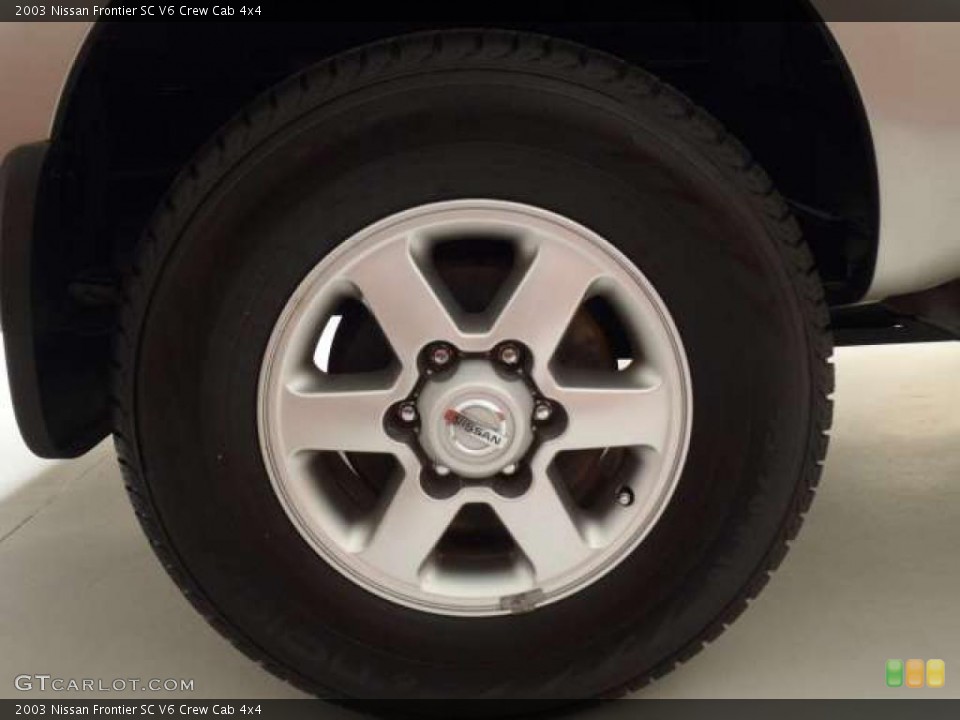 2003 Nissan Frontier SC V6 Crew Cab 4x4 Wheel and Tire Photo #38343077