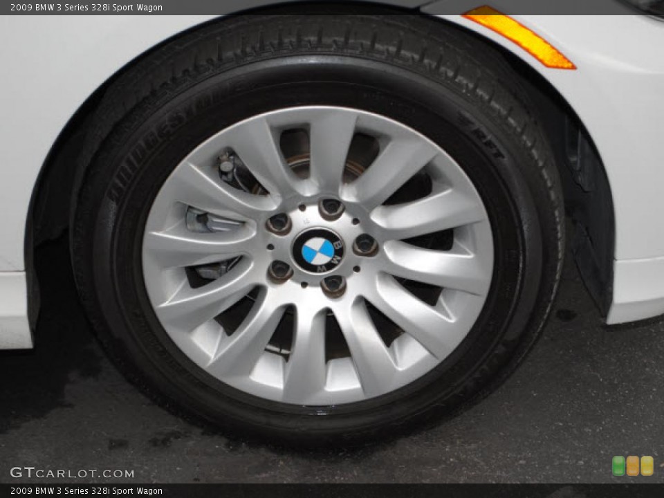 2009 BMW 3 Series 328i Sport Wagon Wheel and Tire Photo #38400148