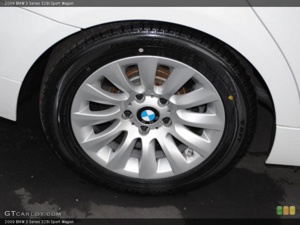2009 BMW 3 Series 328i Sport Wagon Wheel and Tire Photo #38400220