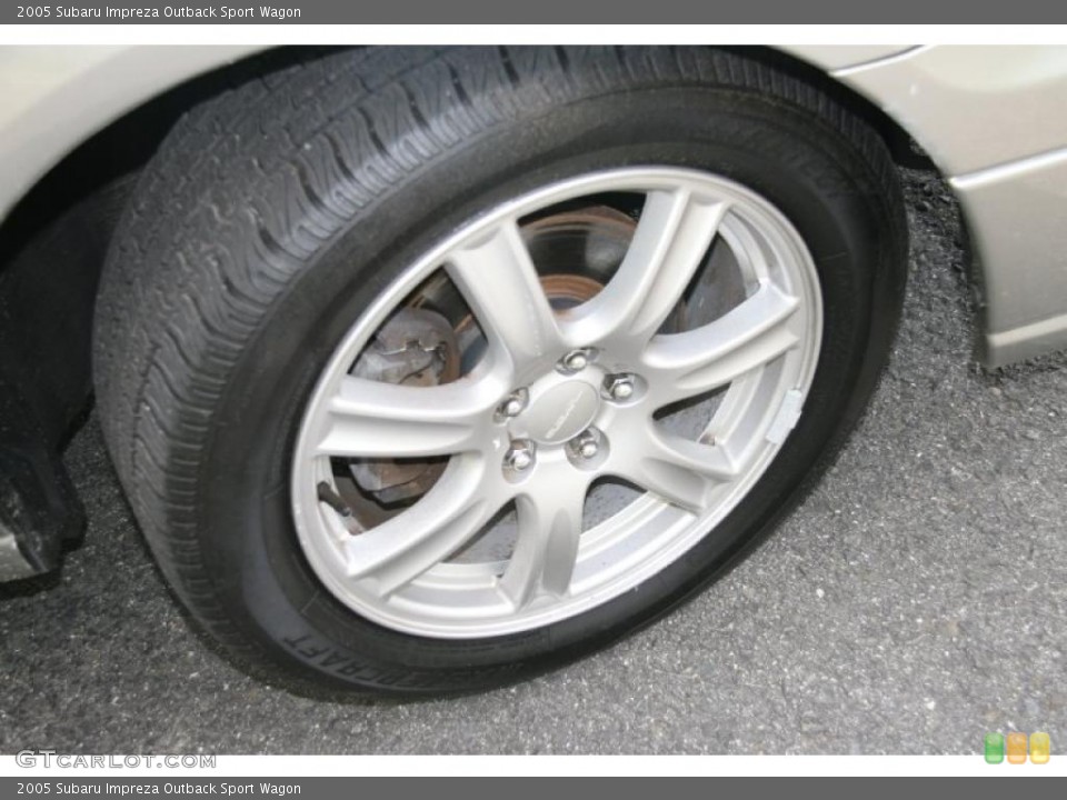 2005 Subaru Impreza Outback Sport Wagon Wheel and Tire Photo #38417853