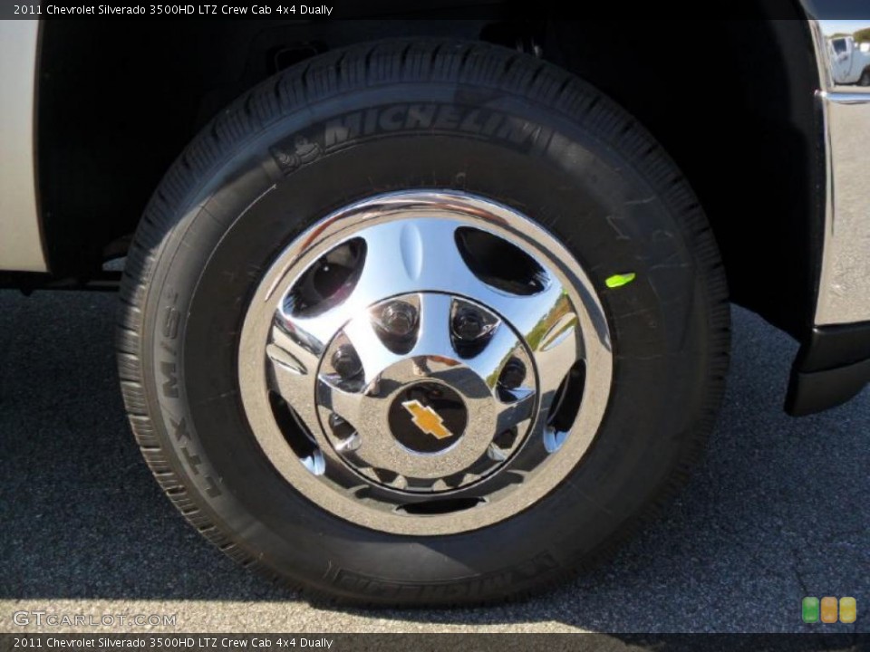 2011 Chevrolet Silverado 3500HD LTZ Crew Cab 4x4 Dually Wheel and Tire Photo #38424601