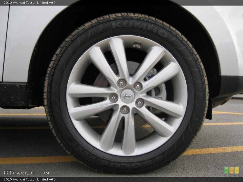 2010 Hyundai Tucson Limited AWD Wheel and Tire Photo #38442452