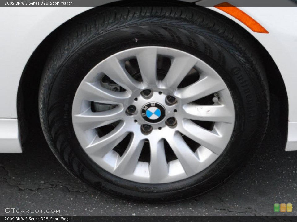 2009 BMW 3 Series 328i Sport Wagon Wheel and Tire Photo #38469233