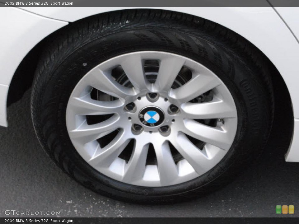 2009 BMW 3 Series 328i Sport Wagon Wheel and Tire Photo #38469313