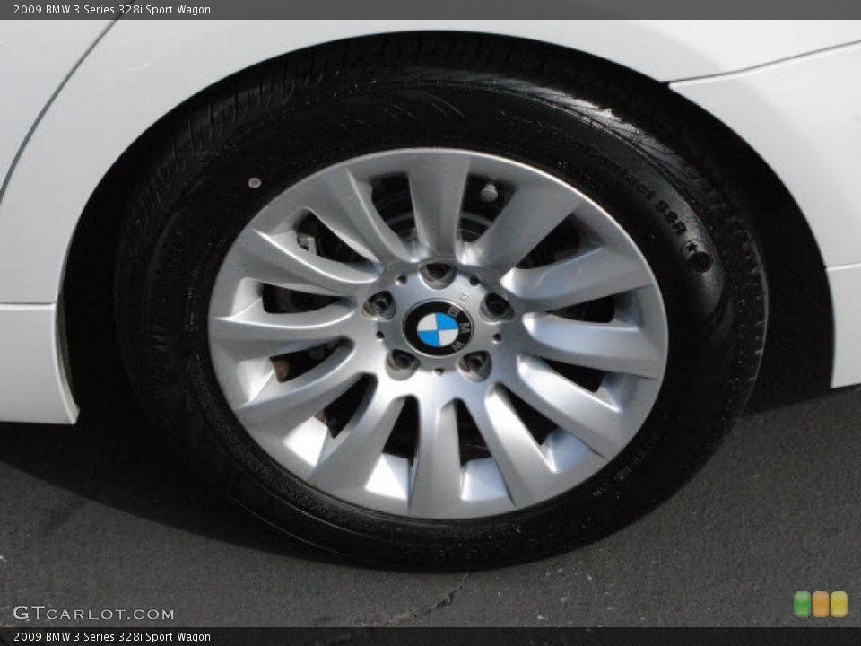 2009 BMW 3 Series 328i Sport Wagon Wheel and Tire Photo #38469369