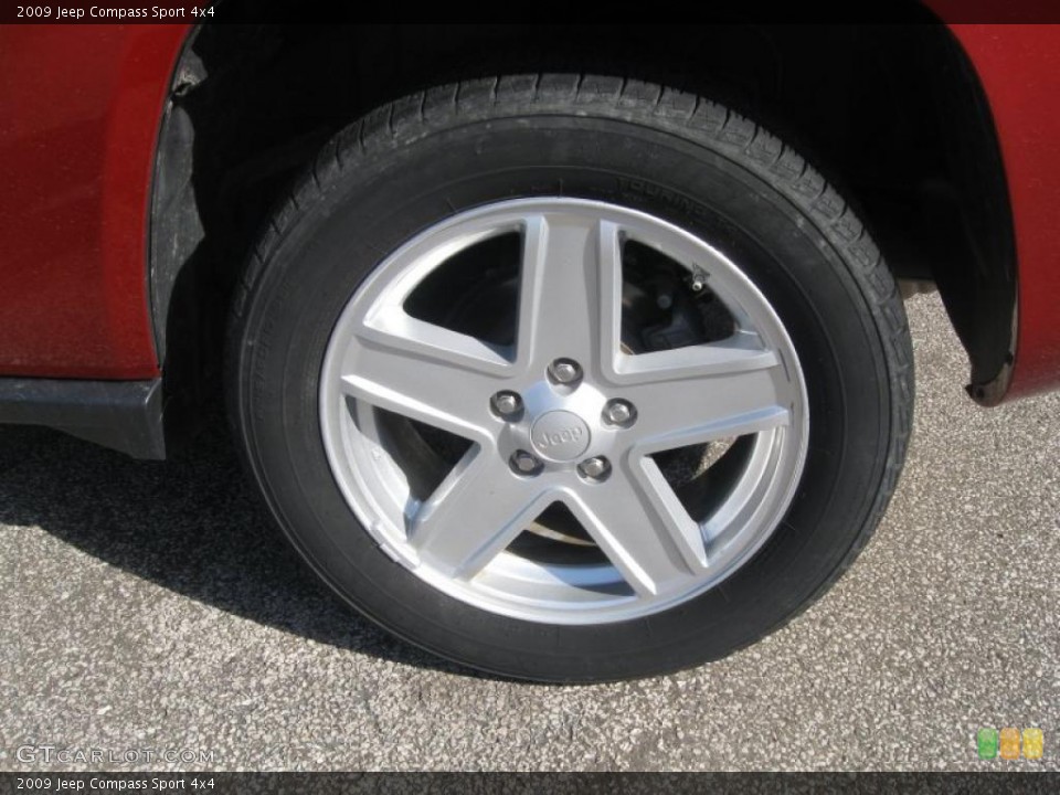 2009 Jeep Compass Sport 4x4 Wheel and Tire Photo #38502783