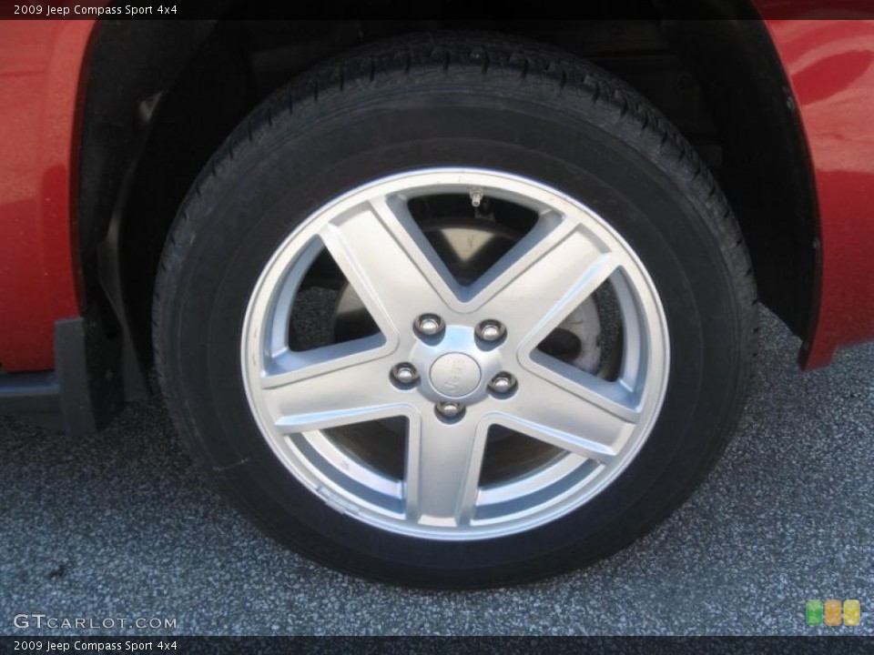 2009 Jeep Compass Sport 4x4 Wheel and Tire Photo #38502819