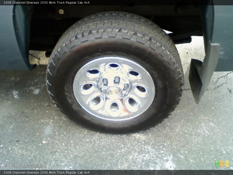 2008 Chevrolet Silverado 1500 Work Truck Regular Cab 4x4 Wheel and Tire Photo #38509939
