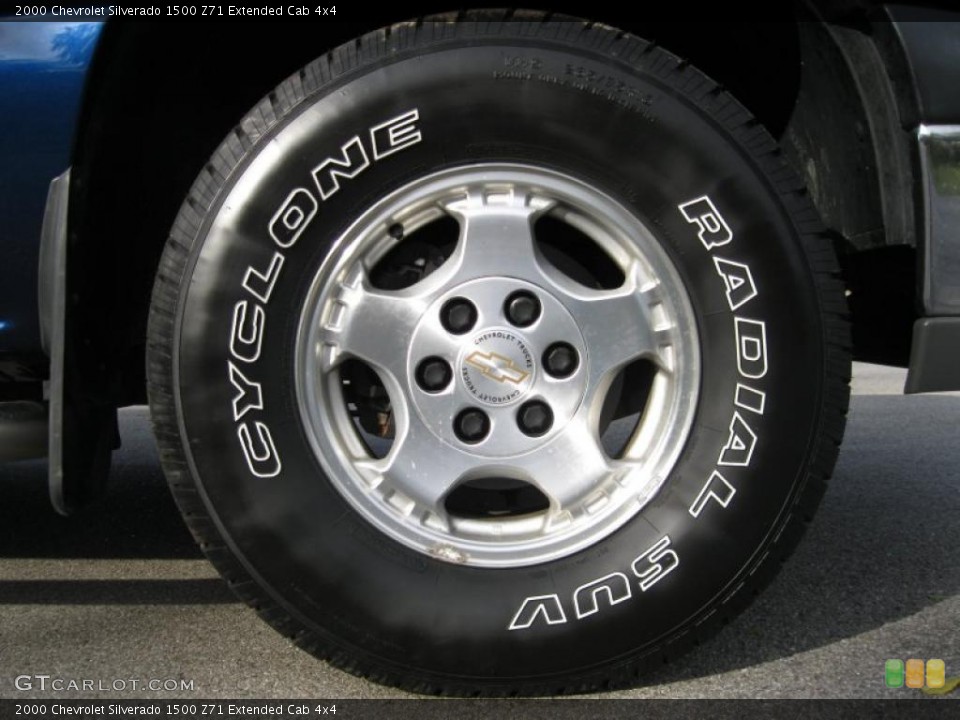 2000 Chevrolet Silverado 1500 Z71 Extended Cab 4x4 Wheel and Tire Photo #38528811