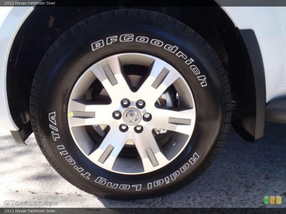 2011 Nissan Pathfinder Silver Wheel and Tire Photo #38551405