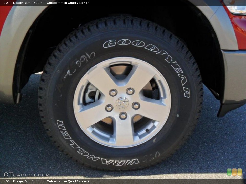 2011 Dodge Ram 1500 SLT Outdoorsman Quad Cab 4x4 Wheel and Tire Photo #38586593