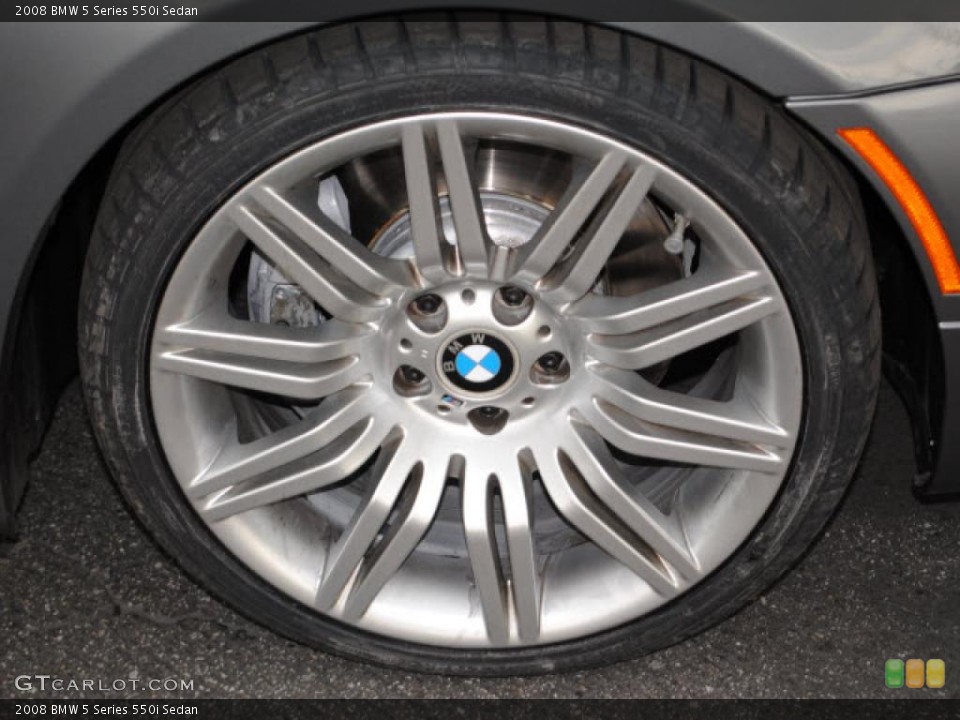 2008 BMW 5 Series 550i Sedan Wheel and Tire Photo #38633682