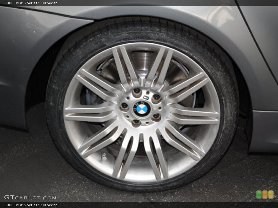 2008 BMW 5 Series 550i Sedan Wheel and Tire Photo #38633754