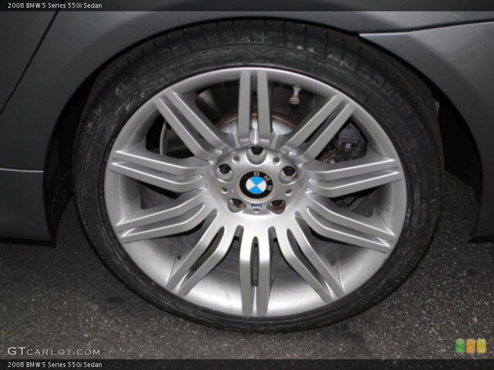2008 BMW 5 Series 550i Sedan Wheel and Tire Photo #38633814