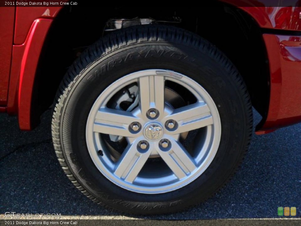 2011 Dodge Dakota Big Horn Crew Cab Wheel and Tire Photo #38635906